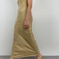 Silk long gold dress