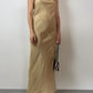 Silk long gold dress