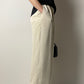 Cream silk vintage pants