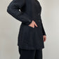 Black vintage linen blazer