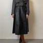 Real leather skirt