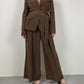 Silk brown suit