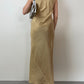 Silk long gold dress