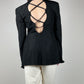 Black blazer with crosses