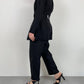 Black vintage linen blazer