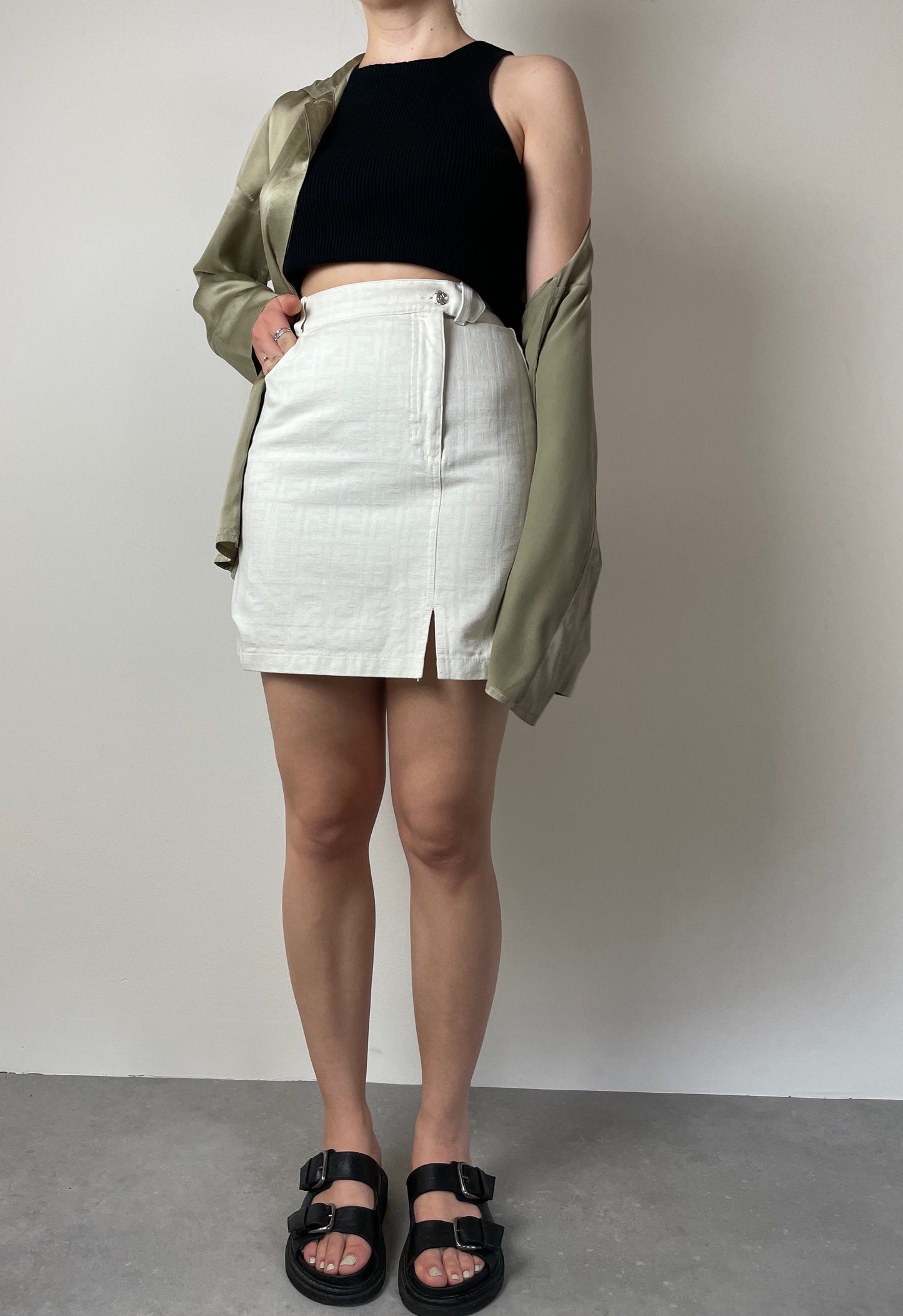 Fendi monogram mini skirt