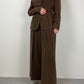 Silk brown suit