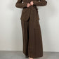 Silk brown suit