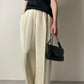 Cream silk vintage pants