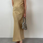Silk long gold dress