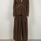 Silk brown suit