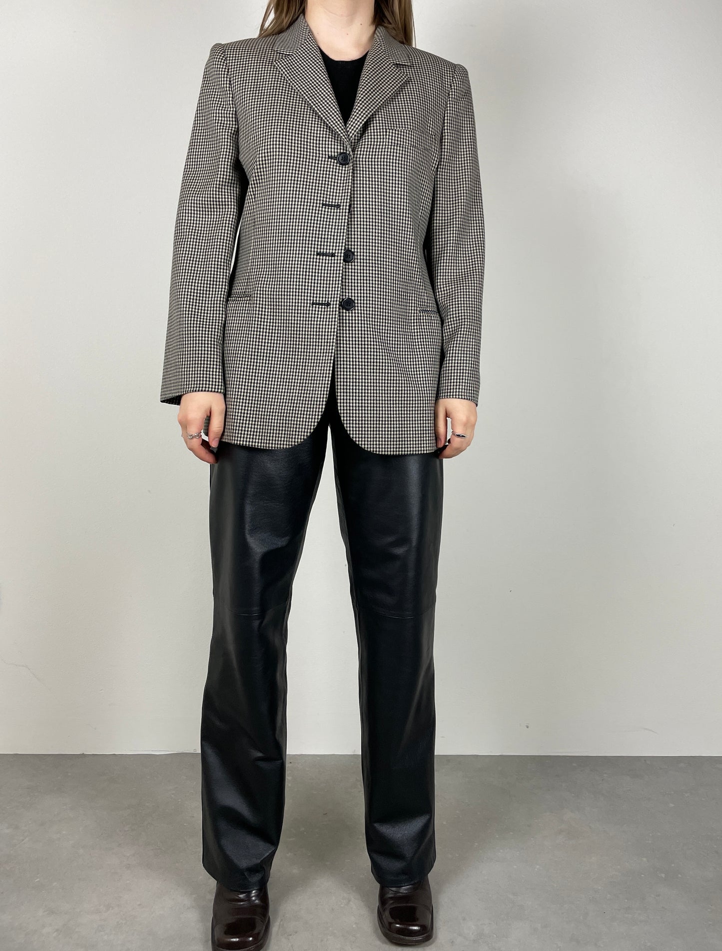 Pied de poule wool blazer