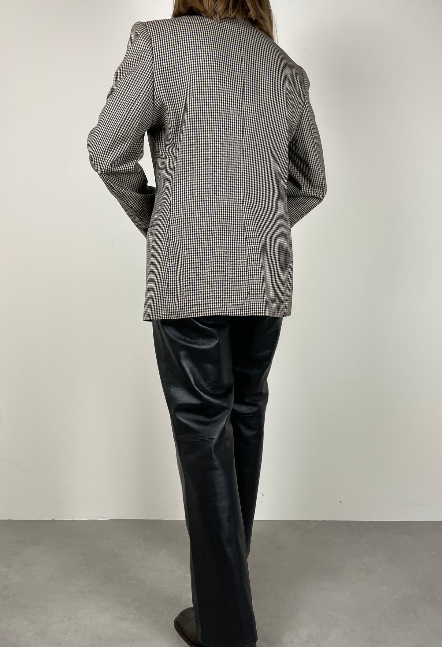 Pied de poule wool blazer