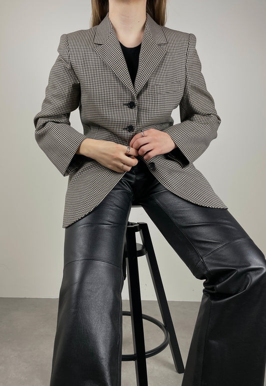 Pied de poule wool blazer