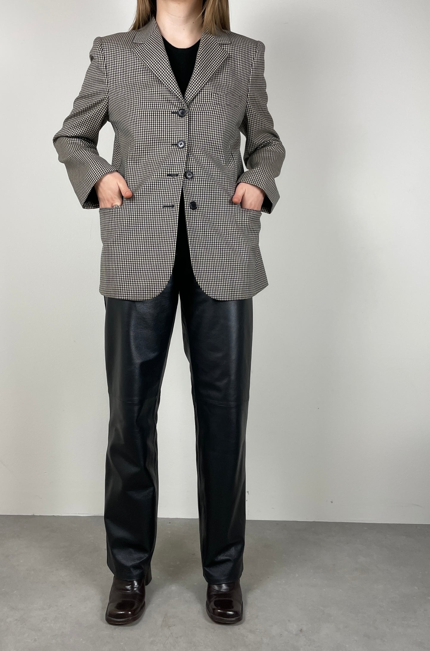Pied de poule wool blazer